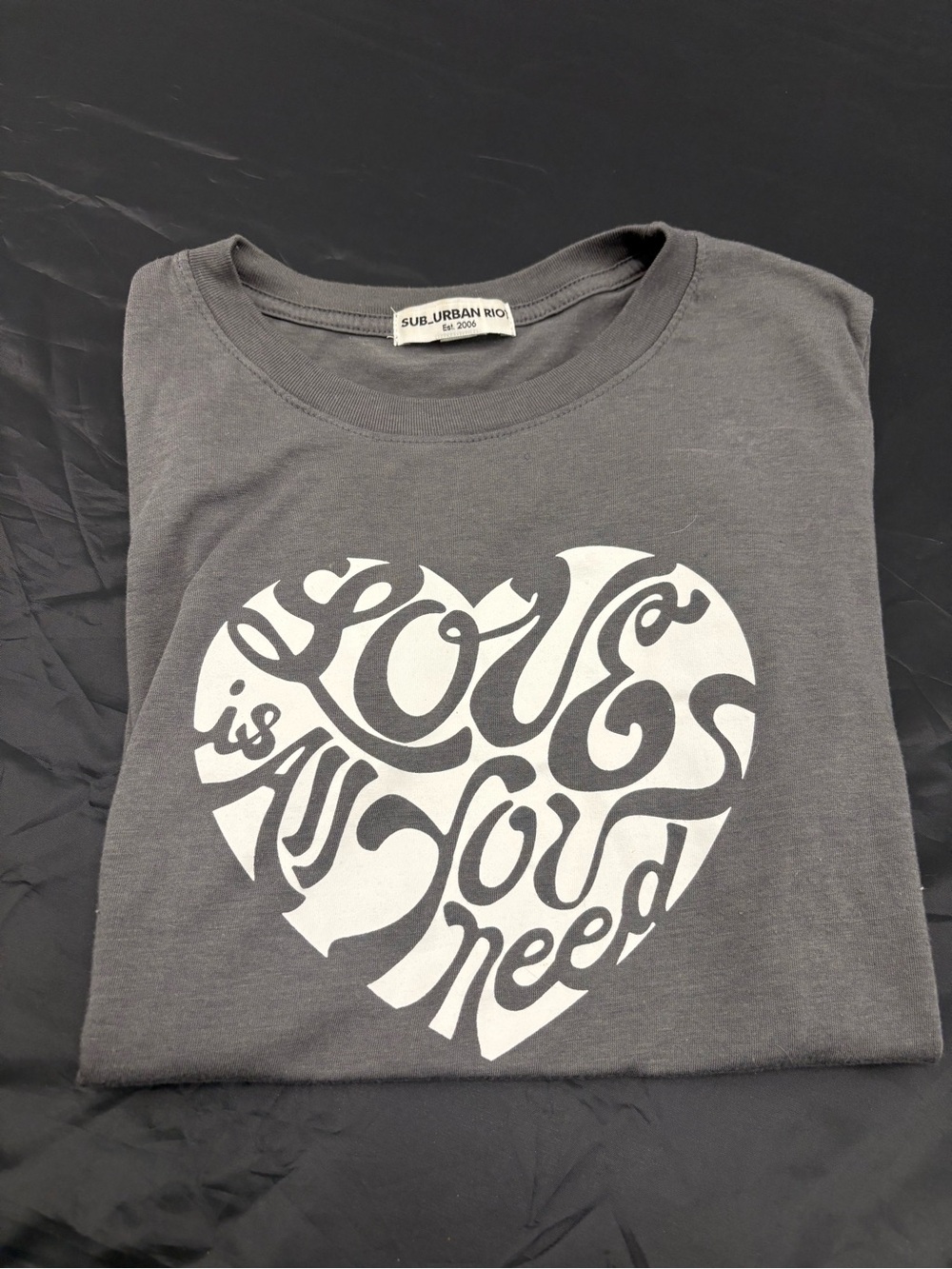Sub_Urban Riot Gray Tee “Love is All You need”